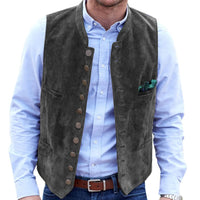 Angelo Traditional Vest – Steampunk-Inspired Velvet Waistcoat-Brown-S-State of Style