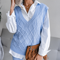 Angeza - Trendy Knitted Sweater for Women-Blue-XS-State of Style