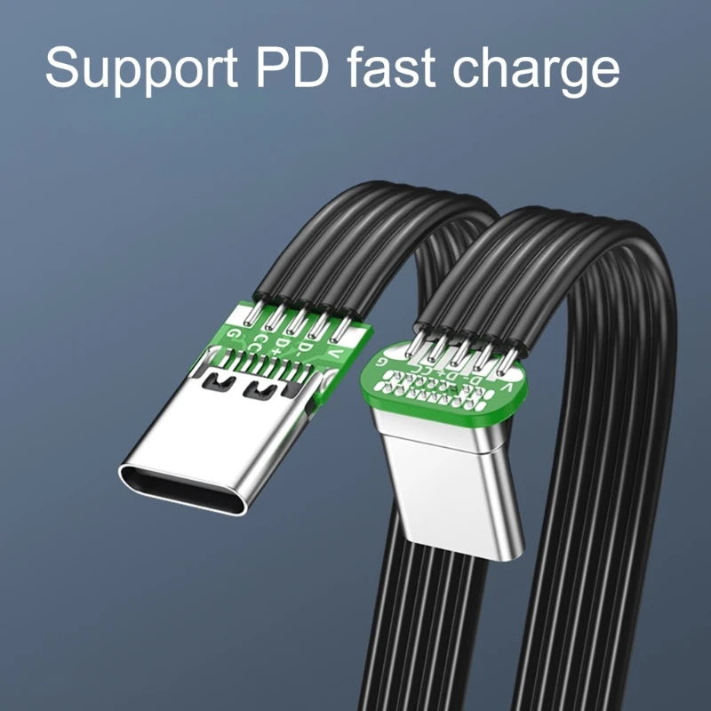 Angled Type-C to Type-C Adapter Cable – Power & Data Extension (Buy 1, Take 1 FREE)-5cm-LR male to female-State of Style