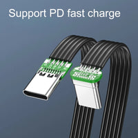 Angled Type-C to Type-C Adapter Cable – Power & Data Extension (Buy 1, Take 1 FREE)-5cm-LR male to female-State of Style