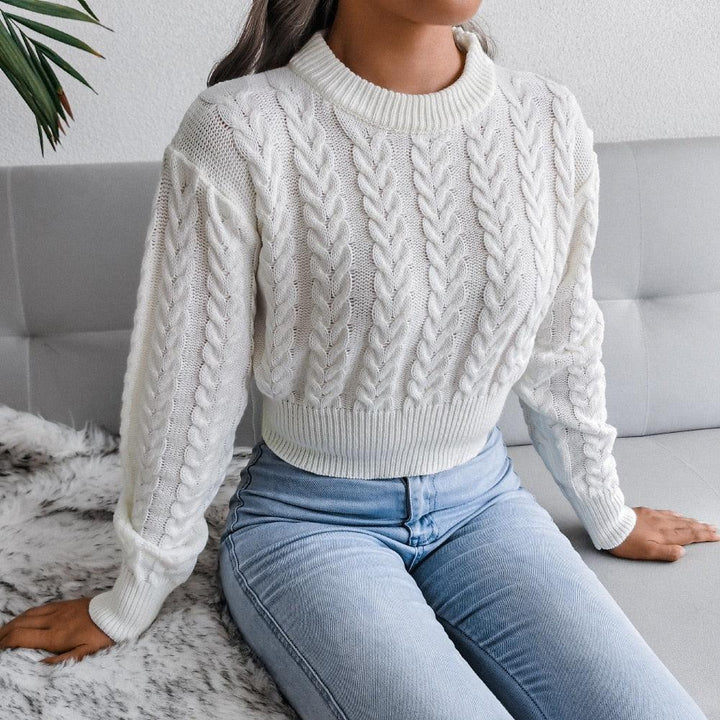 AnikasShirt | Women's Knitted Sweater-White-S-State of Style