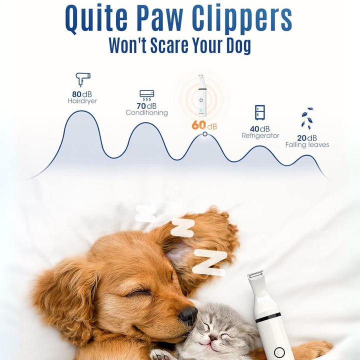 Animal Clipper with Double Blades - Quiet & Cordless Grooming Tool-White-State of Style