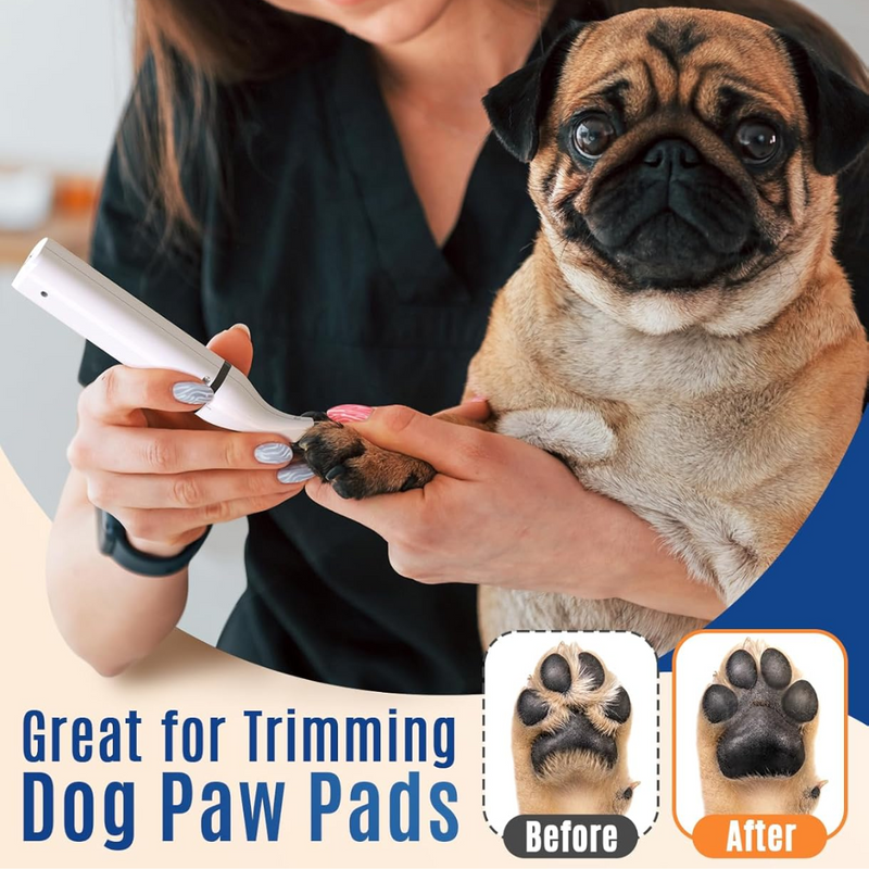 Animal Clipper with Double Blades - Quiet & Cordless Grooming Tool-White-State of Style