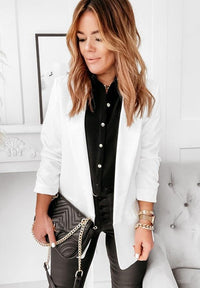 AnisaBlazer | Women's Casual Blazer-White-S-State of Style