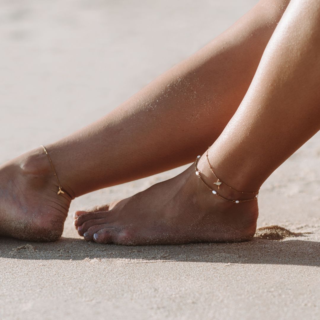 Anklet with Freshwater Pearls - Mira-State of Style