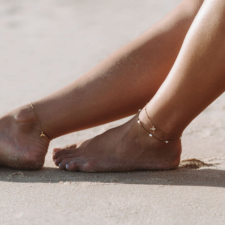 Anklet with Freshwater Pearls - Mira-State of Style