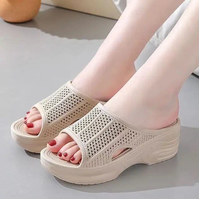 Anna - Orthopedische Beige Comfort Slippers-Abrikoos-35-State of Style