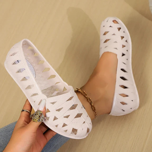 Anna - Orthopedische Comfortabele Zwarte Strand Sandalen-Beige 1-36-State of Style