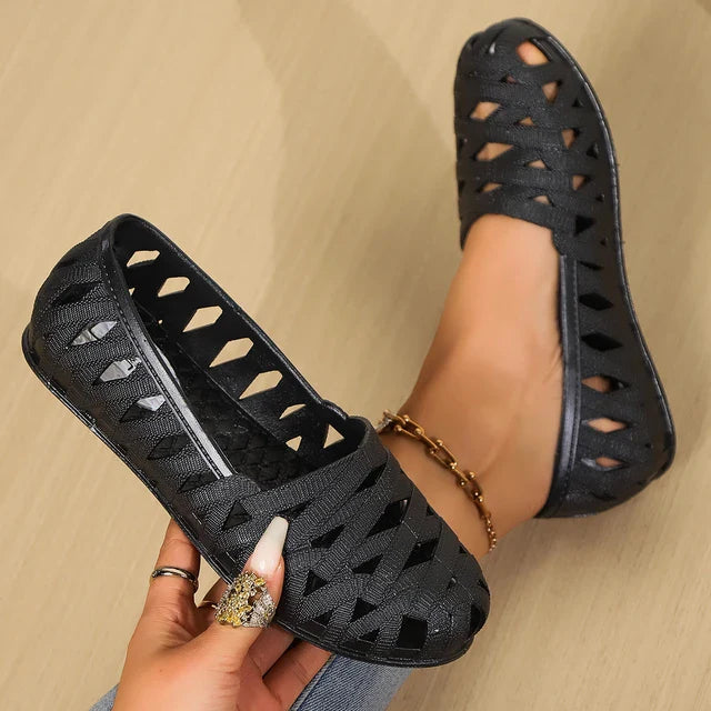 Anna - Orthopedische Comfortabele Zwarte Strand Sandalen-Zwart 1-36-State of Style