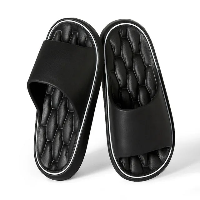 Anna - Orthopedische Crèmekleurige Slippers-Zwart-36-37(past op 35-36)-State of Style