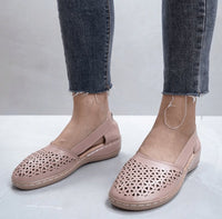 Anna - Orthopedische Platte Bruine Schoenen-Roségoud-35-State of Style