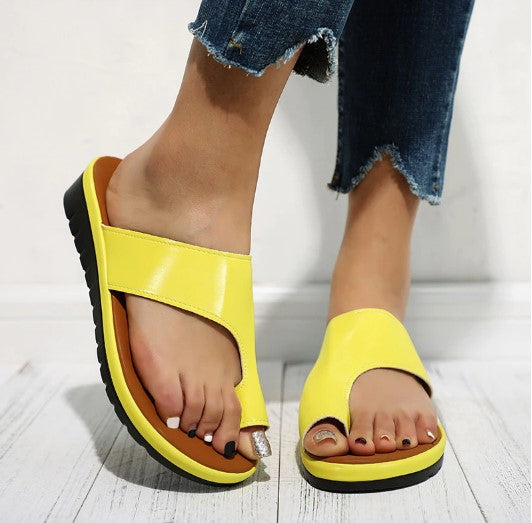 Anna - Orthopedische Zwart Comfort Slippers-35-Geel-State of Style