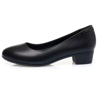 Anna - Orthopedische Zwart Lederen Pumps-Zwart-34-State of Style