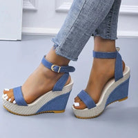 Anna - Orthopedische Zwarte Sleehak Sandalen-Zwart-35-State of Style