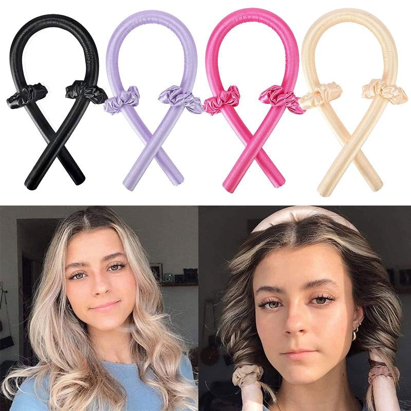 AnneliesKruller | Heat-Free Curling Wand for Women-Purple-State of Style