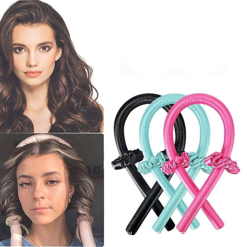 AnneliesKruller | Heat-Free Curling Wand for Women-Purple-State of Style