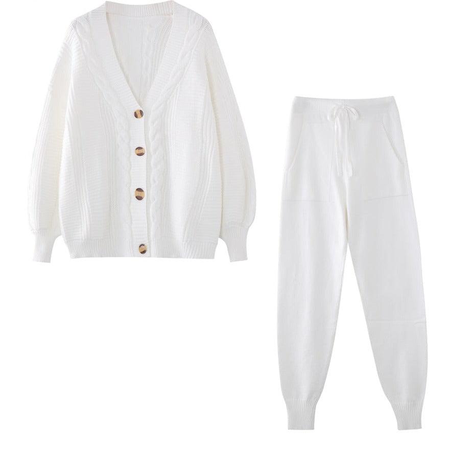 AnneliesSet | Comfortable 2-Piece Set for Women | Vest and Trousers-Beige-State of Style
