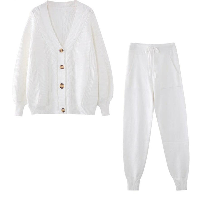 AnneliesSet | Comfortable 2-Piece Set for Women | Vest and Trousers-Beige-State of Style