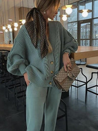 AnneliesSet | Comfortable 2-Piece Set for Women | Vest and Trousers-Beige-State of Style