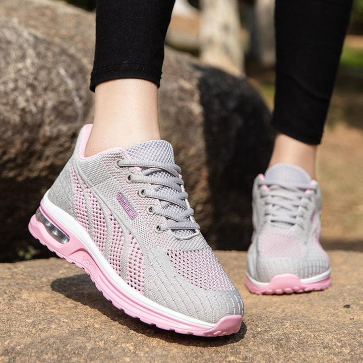 AnneliesShoes | Women’s Sports Shoes with Extreme Shock Absorption-Black-Pink-Red-4.5-State of Style