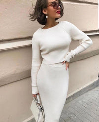 Anneline Two-Piece Set for Women-White-One Size Fits to All-State of Style