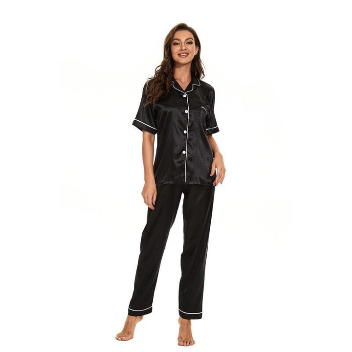 AnnemarijesPyjamas | Women’s Satin Pyjamas-Black-M-State of Style