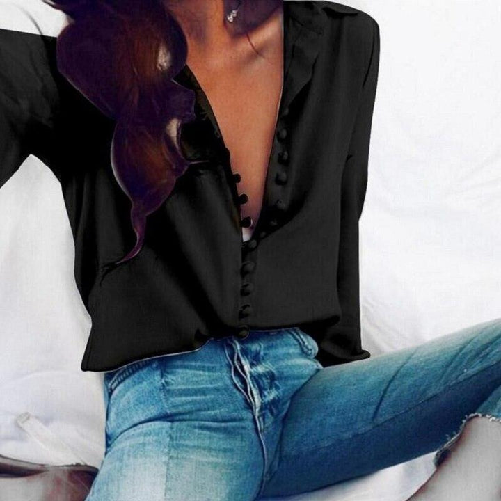 AnnemieksBlouse | Elegant Women’s Blouse-Black-S-State of Style