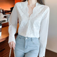 AnnesBlouse | Women's Blouse-White-S-State of Style