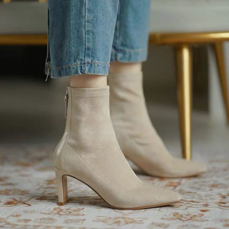 AnnesShoes I Ankle boots for women-Beige-2.5-State of Style