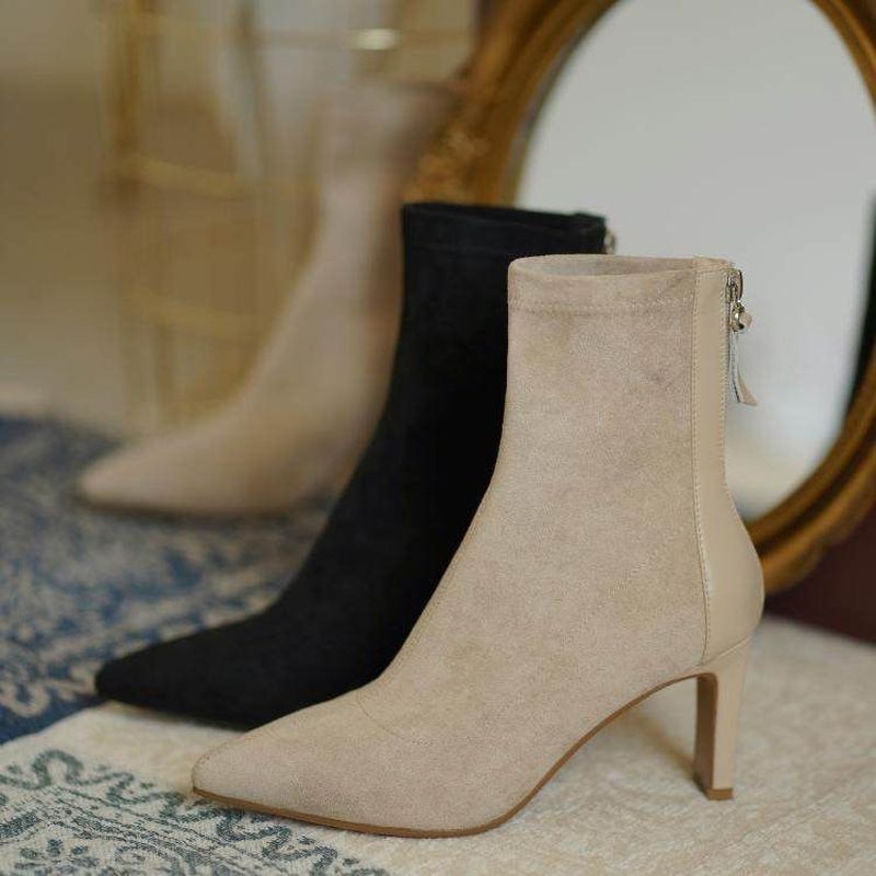 AnnesShoes I Ankle boots for women-Beige-2.5-State of Style