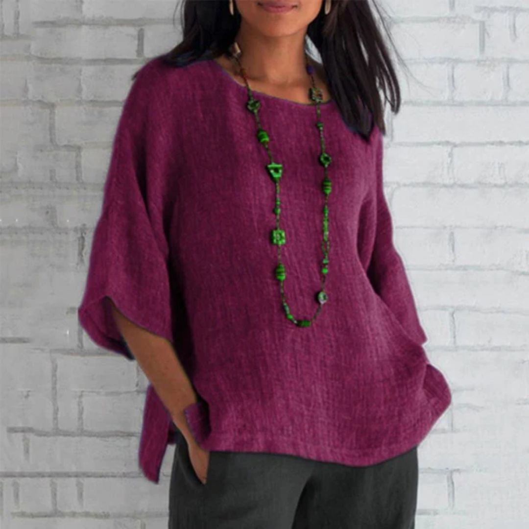 Annette Linen Top | Effortlessly Stylish and Comfortable-Purple-S-State of Style