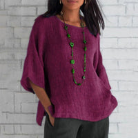Annette Linen Top | Effortlessly Stylish and Comfortable-Purple-S-State of Style
