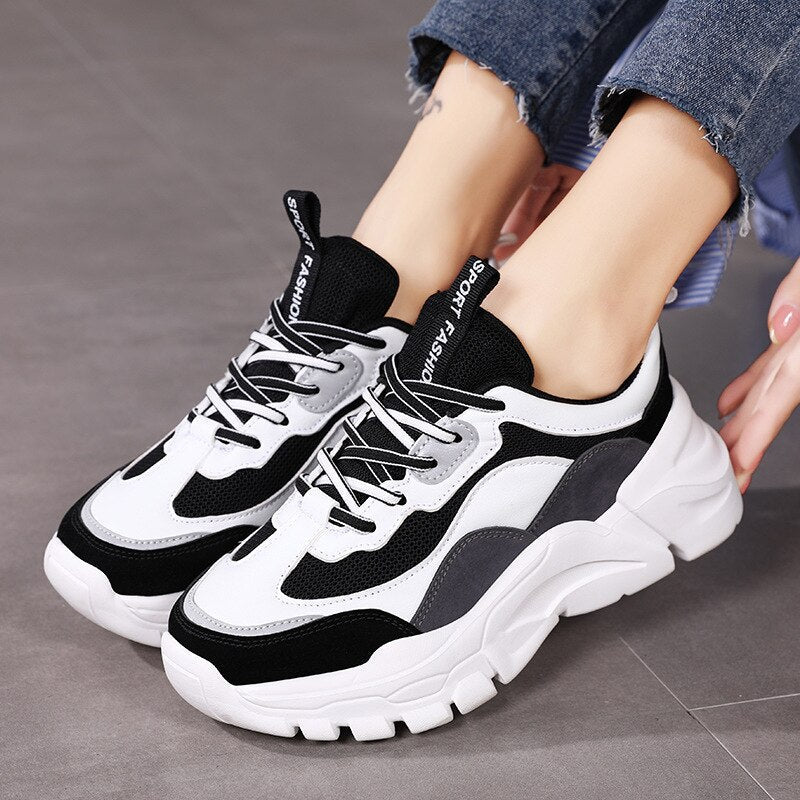 AnsleySandals | Women's Platform Sandals-White-Black-4.5-State of Style