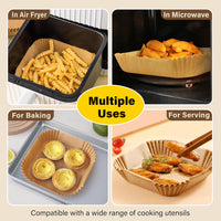Anti-adhesive Disposable Air Fryer Liners - EasyCrisp-Square-State of Style