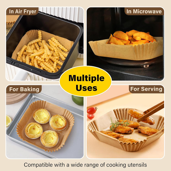 Anti-adhesive Disposable Air Fryer Liners - EasyCrisp-Square-State of Style
