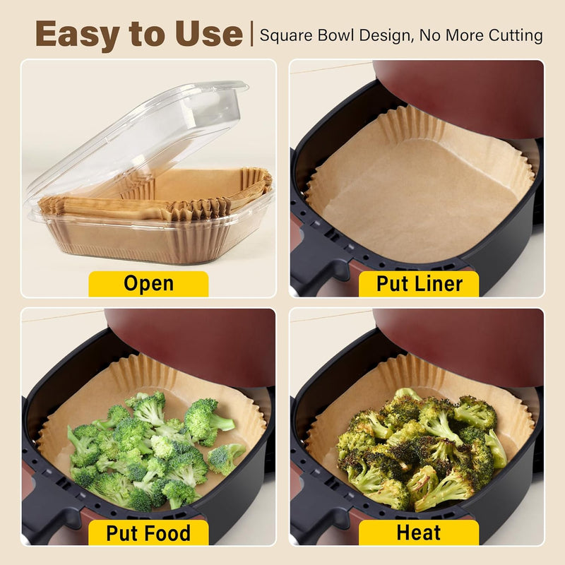 Anti-adhesive Disposable Air Fryer Liners - EasyCrisp-Square-State of Style