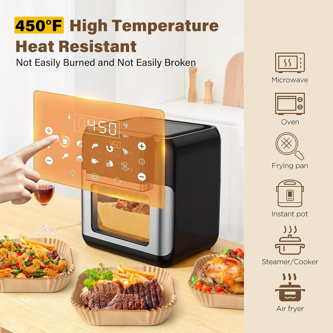 Anti-adhesive Disposable Air Fryer Liners - EasyCrisp-Square-State of Style