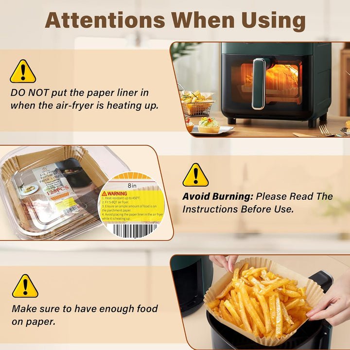 Anti-adhesive Disposable Air Fryer Liners - EasyCrisp-Square-State of Style