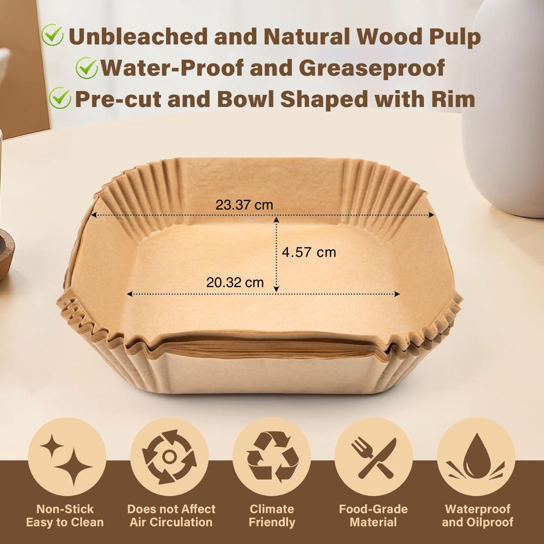 Anti-adhesive Disposable Air Fryer Liners - EasyCrisp-Square-State of Style