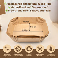 Anti-adhesive Disposable Air Fryer Liners - EasyCrisp-Square-State of Style