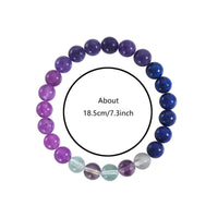 Anti-Anxiety Amethyst, Lepidolite and Lapis Lazuli Bracelet - Aurora-State of Style