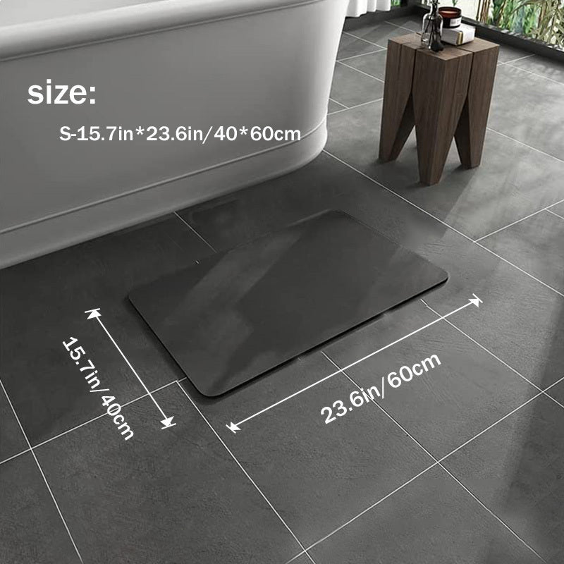 Anti-slip Diatomite Bath Mat - AquaGrip-Grey-40 x 60 cm-State of Style