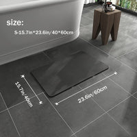 Anti-slip Diatomite Bath Mat - AquaGrip-Grey-40 x 60 cm-State of Style