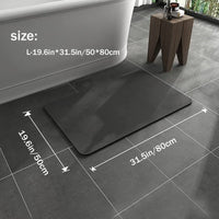 Anti-slip Diatomite Bath Mat - AquaGrip-Grey-40 x 60 cm-State of Style