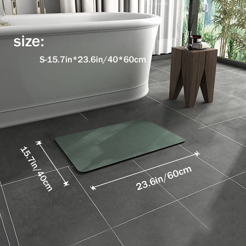 Anti-slip Diatomite Bath Mat - AquaGrip-Grey-40 x 60 cm-State of Style