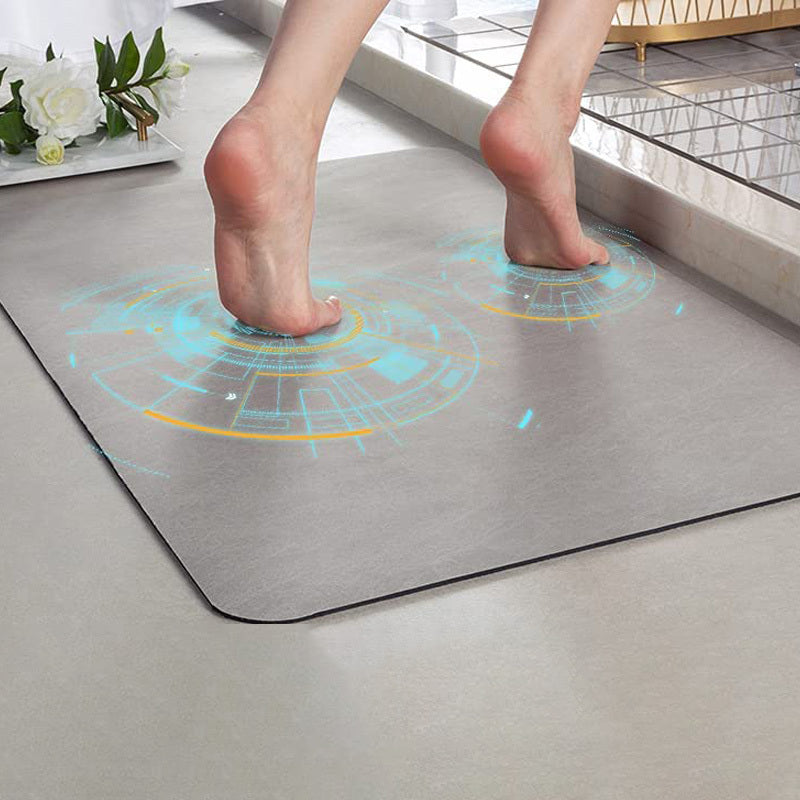 Anti-slip Diatomite Bath Mat - AquaGrip-Grey-40 x 60 cm-State of Style