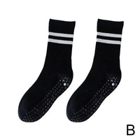 Anti-Slip Mid-Tube Sports Socks for Fitness and Yoga - GripFit-Black-State of Style