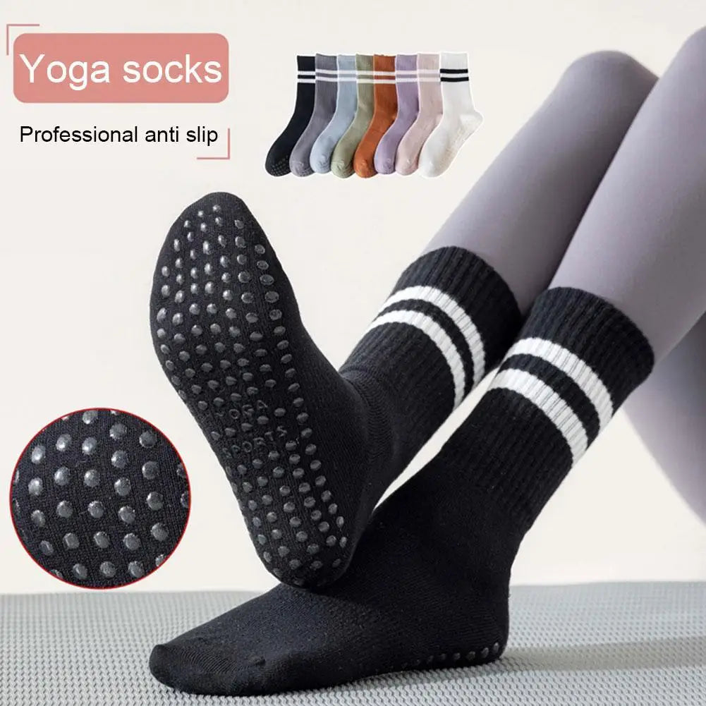 Anti-slip Mid-Tube Sports Socks for Fitness and Yoga - GripFit (Buy 1 Get 1 Free)-Grey (Buy 1 Get 1 Free)-State of Style