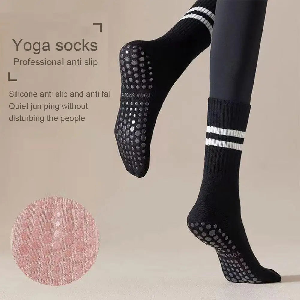 Anti-slip Mid-Tube Sports Socks for Fitness and Yoga - GripFit (Buy 1 Get 1 Free)-Grey (Buy 1 Get 1 Free)-State of Style