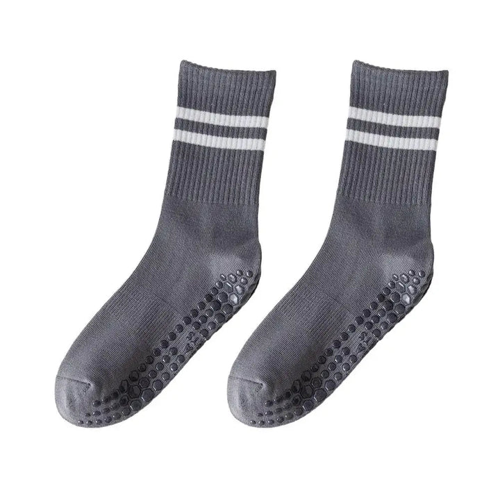 Anti-slip Mid-Tube Sports Socks for Fitness and Yoga - GripFit (Buy 1 Get 1 Free)-Grey (Buy 1 Get 1 Free)-State of Style